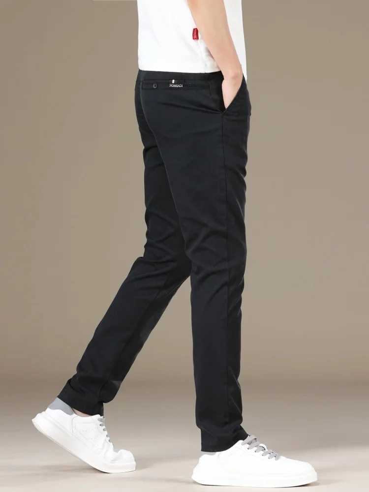 Straight Slim Fit Lyocell Mens Pants Twill Fabric Breathable Fashion Casual Pants Solid Color Spring Summer Business Trousers W250812