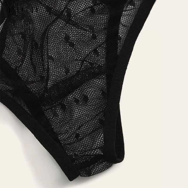 Bra set Women Sexy Mesh Lingerie Set Polka Dot Transparent Harness Lingerie Hollow Out Bralette+Garter+Thong 3pcs Underwear SetXJ250812