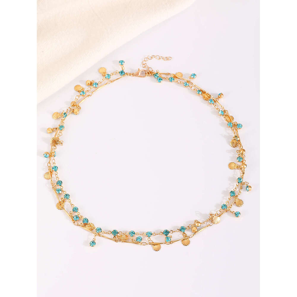 Bohemian Style Jewelry Ocean Holiday Colorful Dopamine Rice Beads Shell Necklace for Women