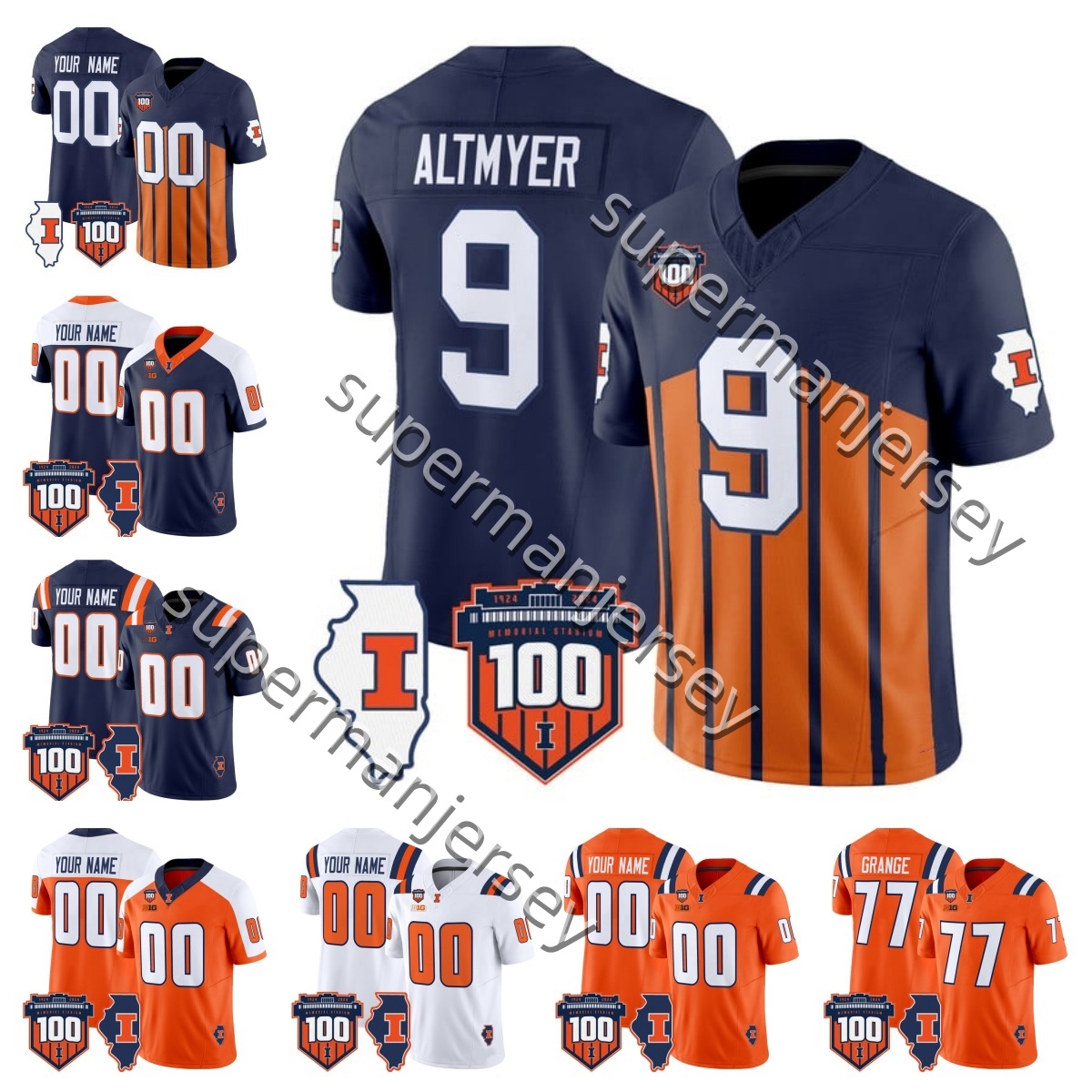 2025 Illinois Fighting Illini college Football Throwback Jersey Illinois Jerseys Stitched Luke Altmyer