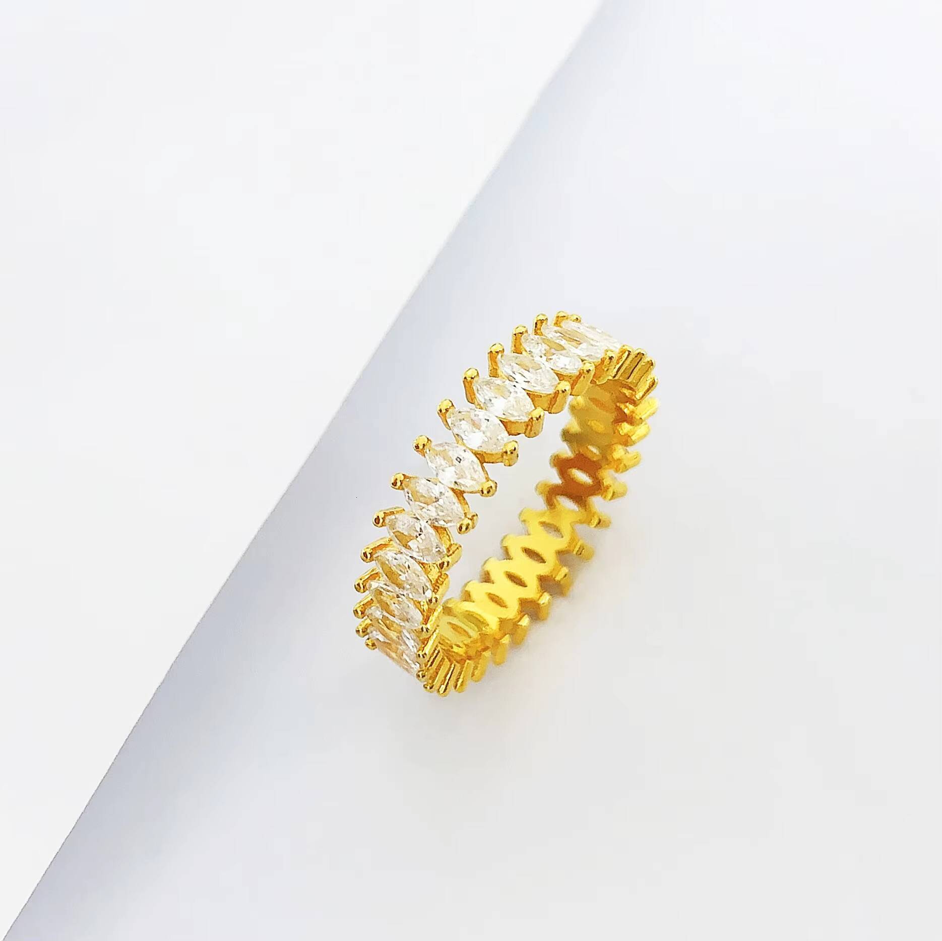 Original 925 Sterling Silver Ladys Moissanite Rings Rare Shape Moissanite Moissanite Row Rings for Women