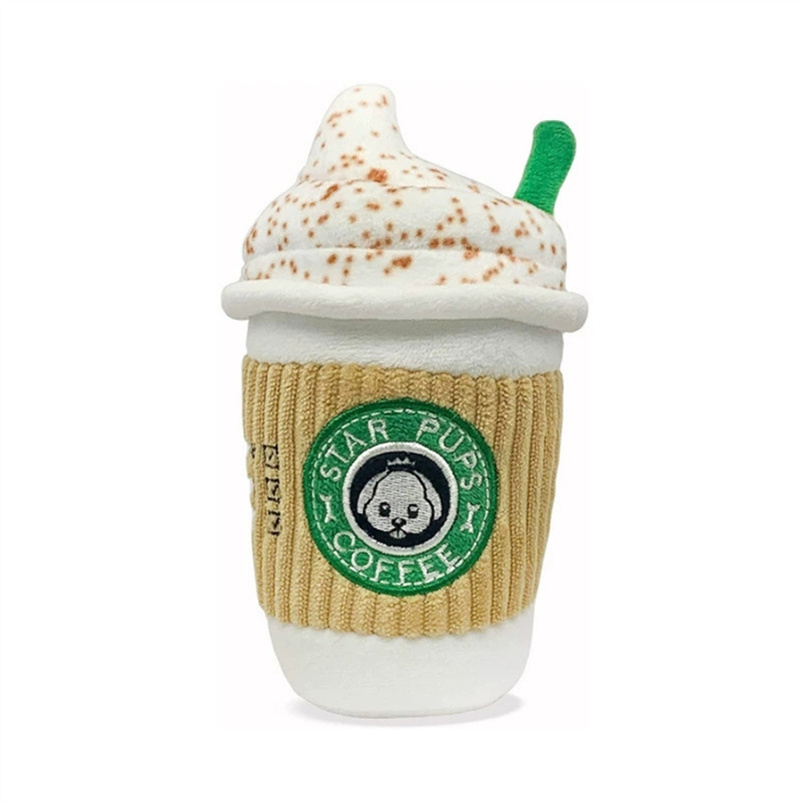 Interactive Noise-Making Latte Coffee Dog Toy Perfect Solution For Keeping Your Pup Engaged
