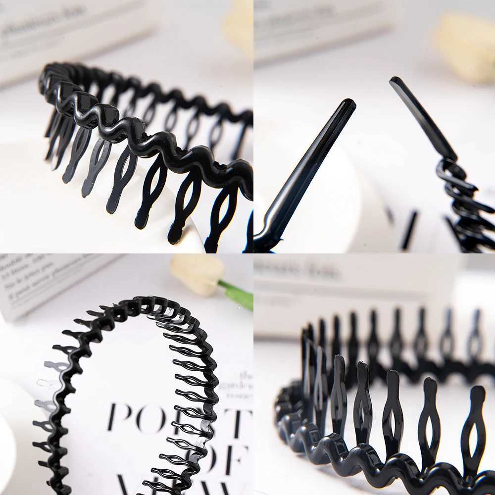 Matte Black Hair Hoop Non-Slip Hairband Fem All-Match Press Hair Buckle Bezel Band Girl Serrated Hair Accessories X250812