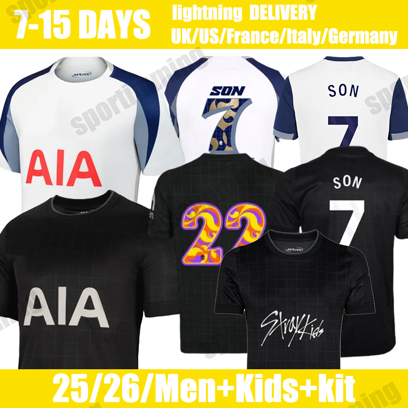 24 25 26 Soccer Jerseys SON #7 BISSOUMA #8 RICHARLISON #9 MADDISON #10 TEL #11 ROMERO #17 SOLANKE #19 KUDUS #20 2025 mens kit kids