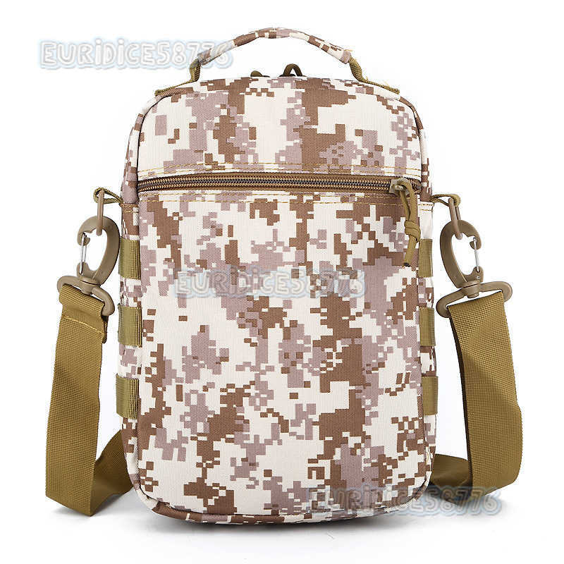 Camouflage Backpack Single Shoulder Messenger Bag Cross Bag Outdoor Mountaineering Anti Splash Bag Portable Leisure Fashion Tactical Bag H250811
