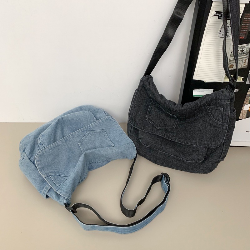 Denim for Women New Canvas Large Capacity Crossbody Student Class Shoulder Bag