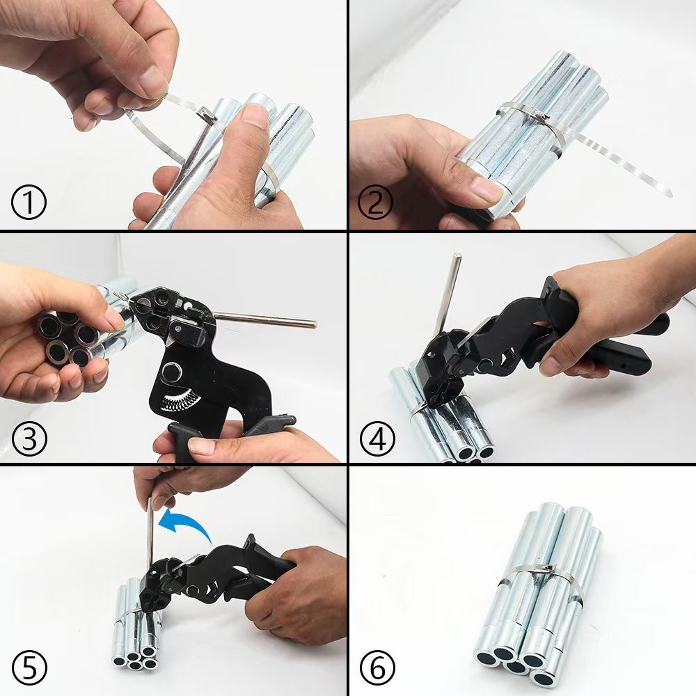 Outdoor Cable Gun Metal Fastening Tool Manual Self-Locking Stainless Steel Wrapping Tightening Tie Pliers Explosion-Proof