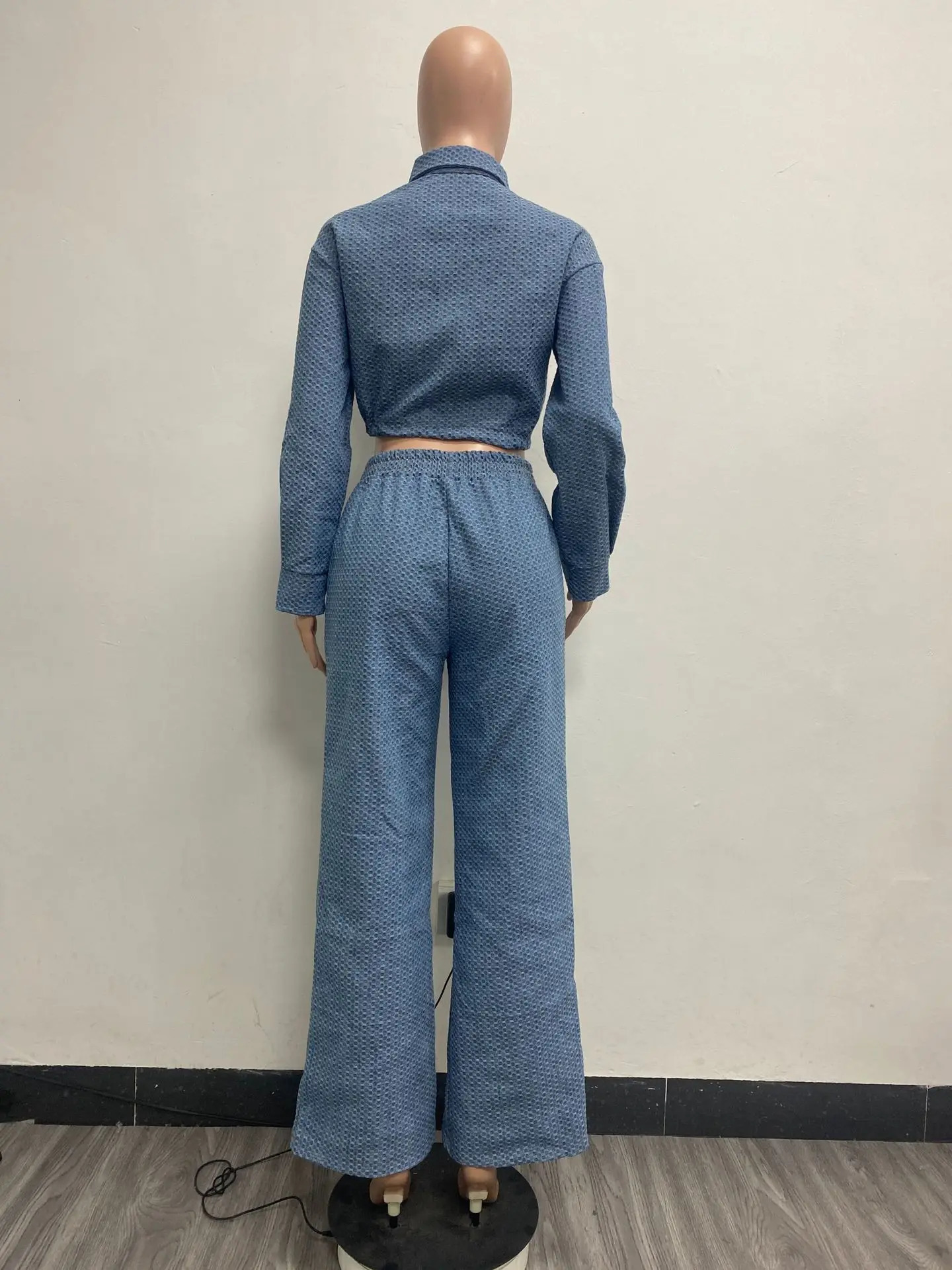 Denim Two Piece Sets Women Pant Set Coats Jeans Elegant Matching Sets Coat Top Long Pants Jackets Streetwear Y2k Streetwear 250808