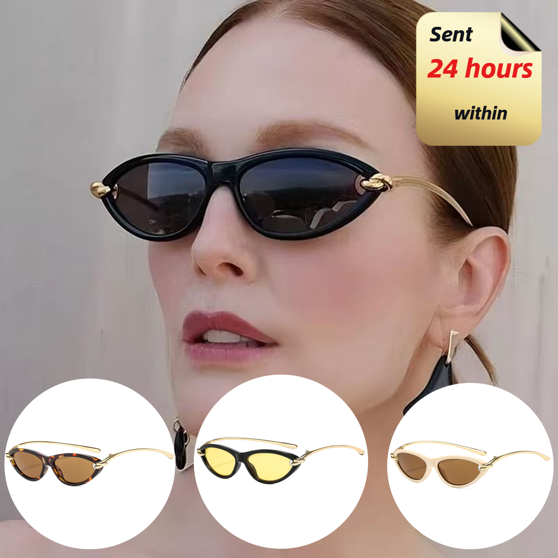 2025 Luxury Designer Sunglasses for Women Pendant Designer Men Womens Knot Cat Eye Shaped Oversized Pilot Sun Glasses Zonnebril Lunette De Soleil Gafas
