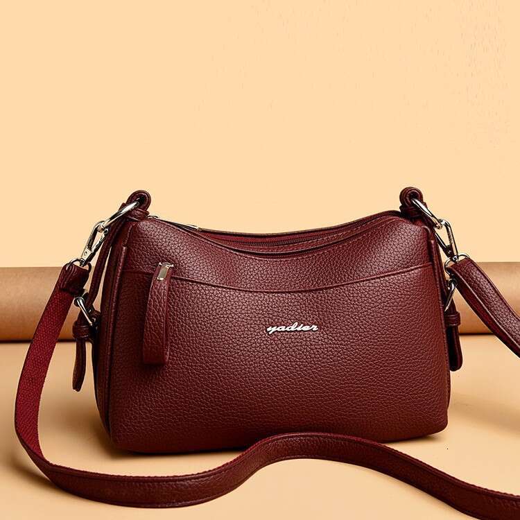 2025 New PU Fashion Soft Leather Crossbody Women's Casual Underarm for Middle-aged Moms Single Shoulder Bag