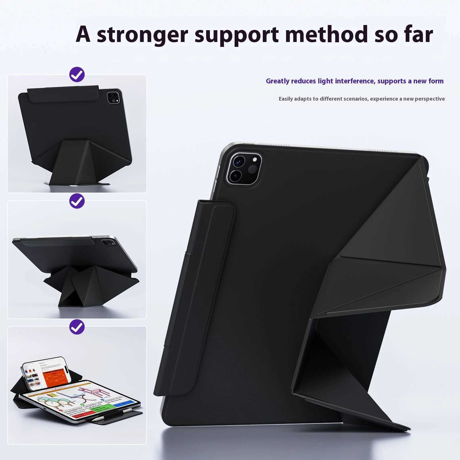 Magnetic Folio Case for iPad Air 11 M3 2025 Multi-fold Magnetic Clip for iPad Air 13 11 inch A16 11th Generation Smart Cover Z250811