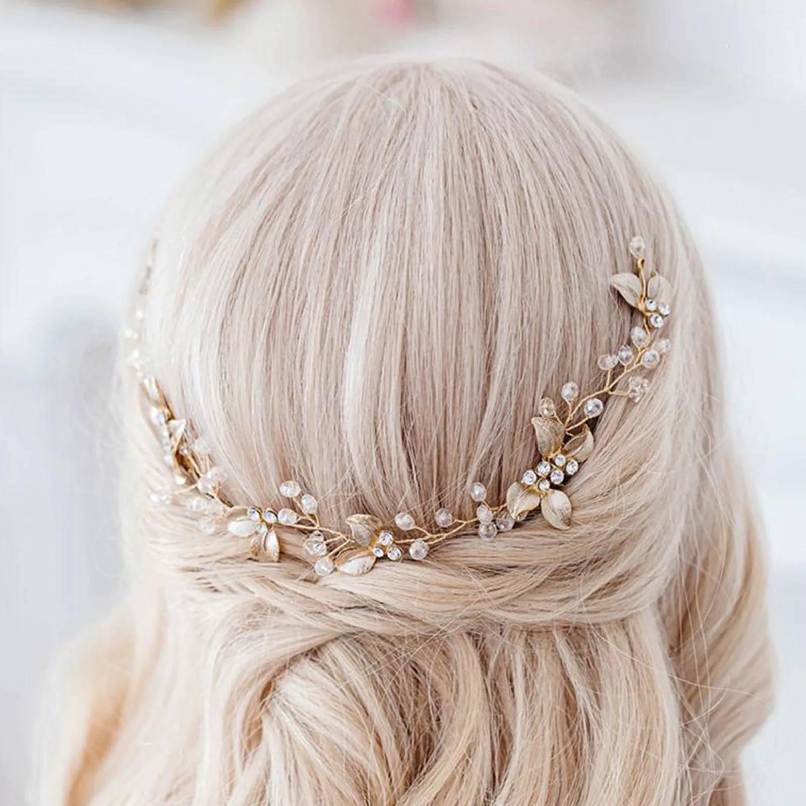 Bride Hair Comb Clips Glittering Strong Hold Gold for Princess Party Favors Accessories MIAOUS 250804