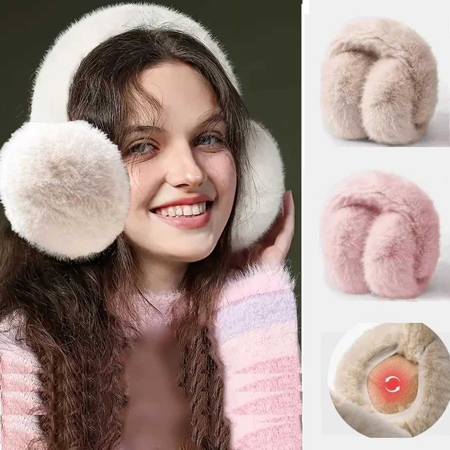 Foldable Plush Earmuffs Fashion Outdoor Cold Protection Earmuff for Women and Men Faux Fur Ear-Muffs Earflaps Soft Winter Warm Ear Cover XJ250812