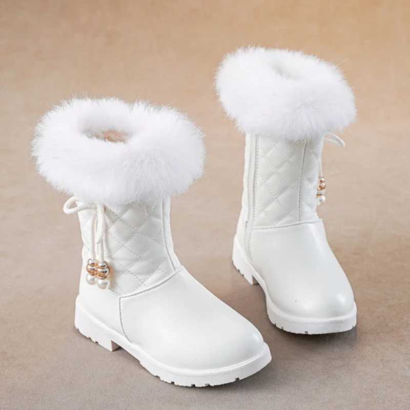 Winter Girl Boots Fashion Versatile Long Tube Boot Comfort Casual Cotton Boots Warm Princess Girl Shoes Velvet Simple Snow Boot XJ250812