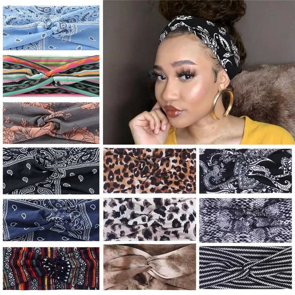 Soft Wens Stretchy Bands Non-Slip Absorbed Sweat Printed Hairbands Hair Accessories for Daily Life Yoga Workout X250812