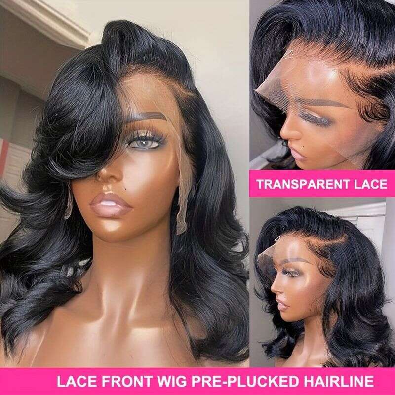 Medium Long Body Wave Curly Wavy 13X4 Lace Front Human Wig Natural Hairline With Baby Hair