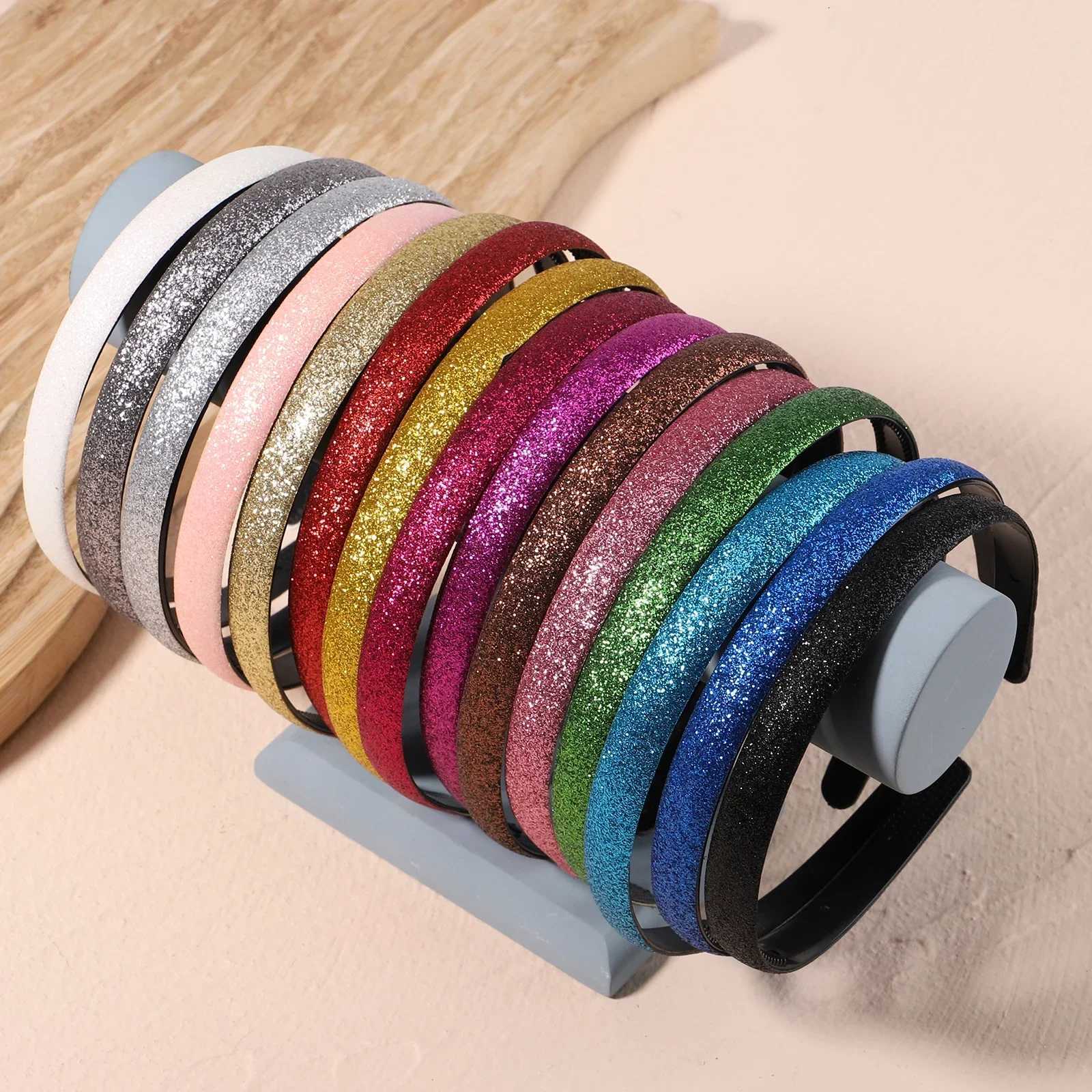 2023 Fashion Solid Fem Glitter Hair Bands For Girls Simple Hair Hoop Hairbands Kids Gifts Wear Hair Accessories X250812