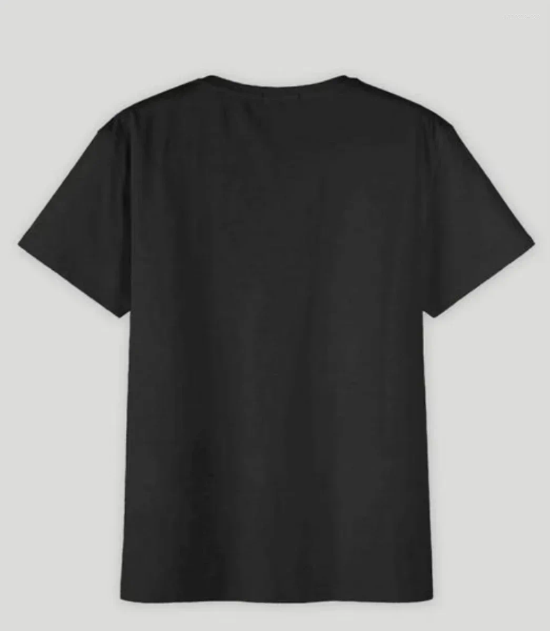 Men's T Shirts 2025 Summer Loose Black Digital Printing Crew Neck Design T-shirt Fashion Casual Versatile Couple Top Men