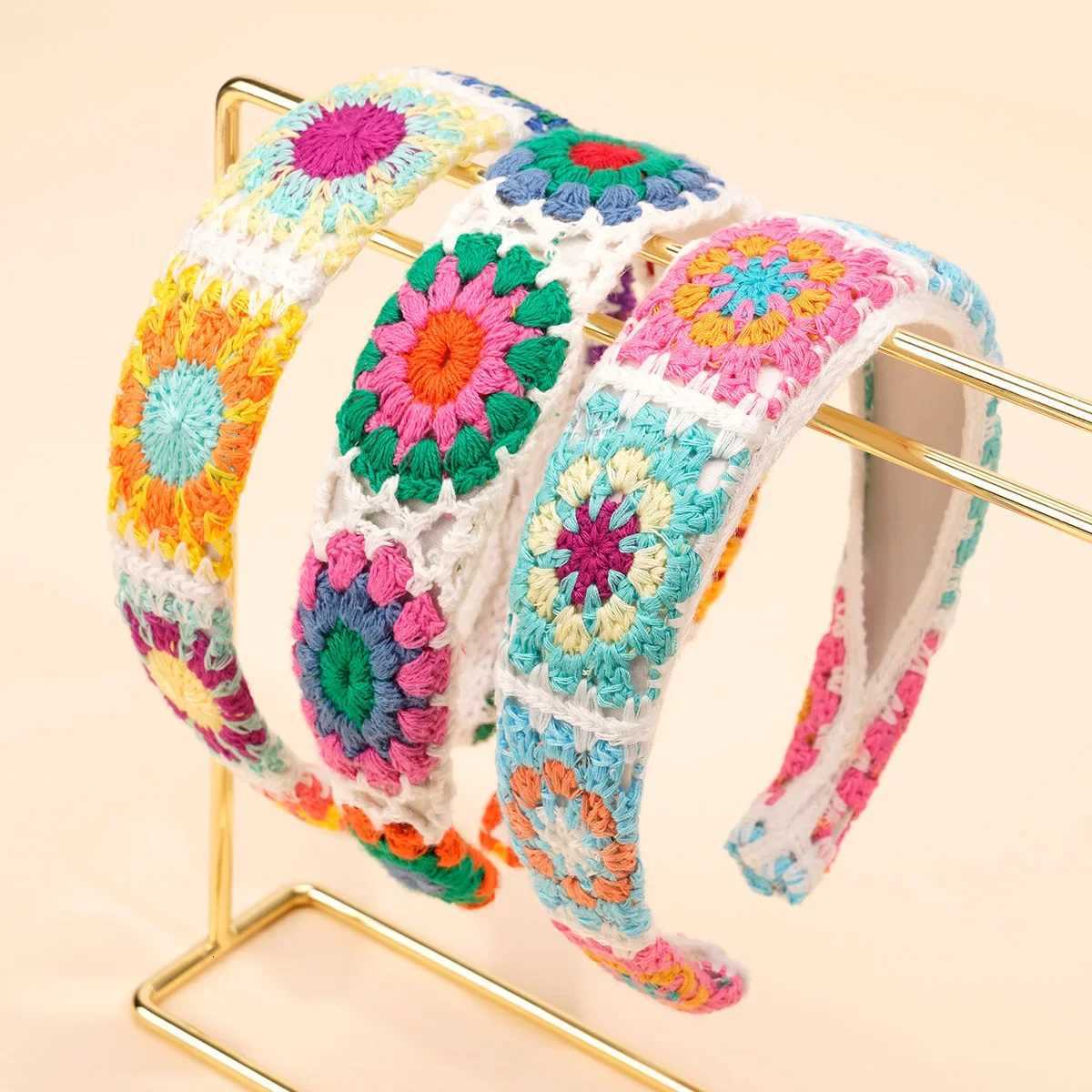 YHJ NEW Knitted Band Summer Bohen Style Hairbands Seaside Vacation Handmade Hair Accessories for Women Girls X250812