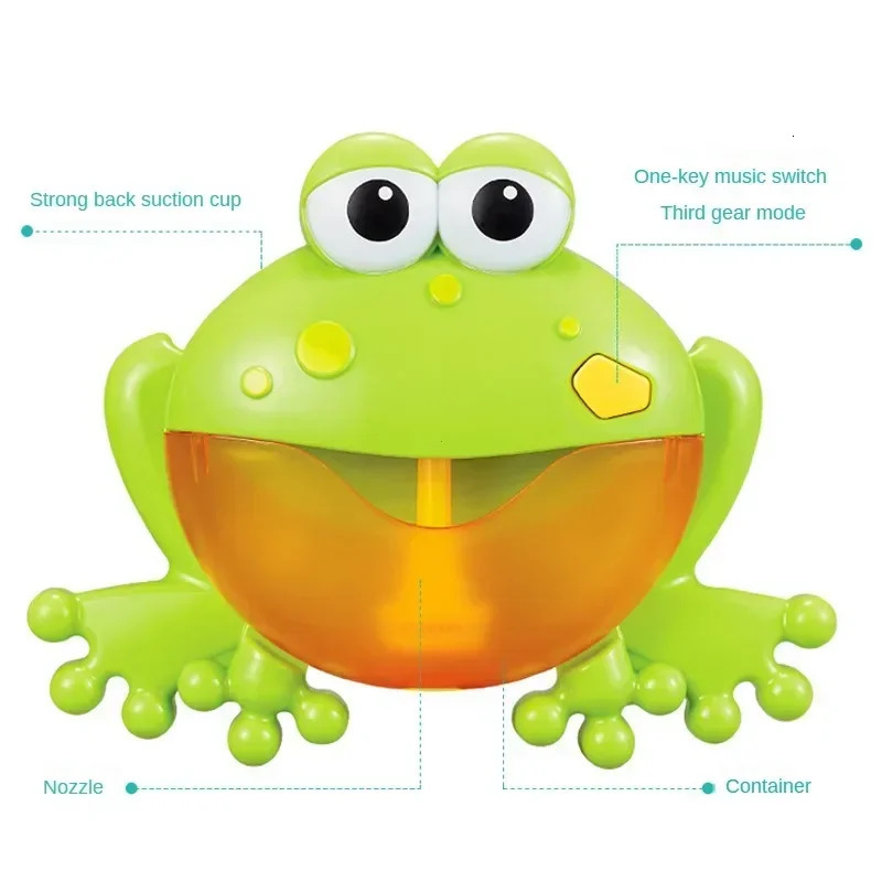 Baby Bath Toys Bubble Machine Crabs Frog Music Kids Bath Toy Bathtub Soap Automatic Bubble Maker Baby Bathroom Toy for Children 250811