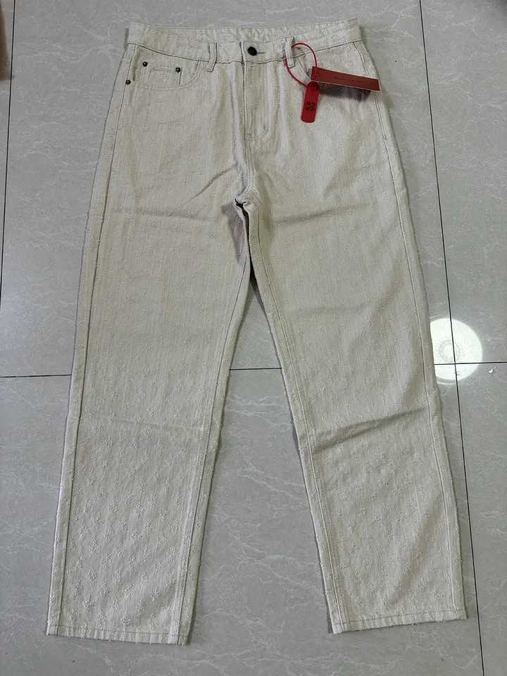 Ripped Holes Retro Mens Distressed Pants Street Loose Fit Wide Leg Trousers New Jacquard Jeans for Men X250812