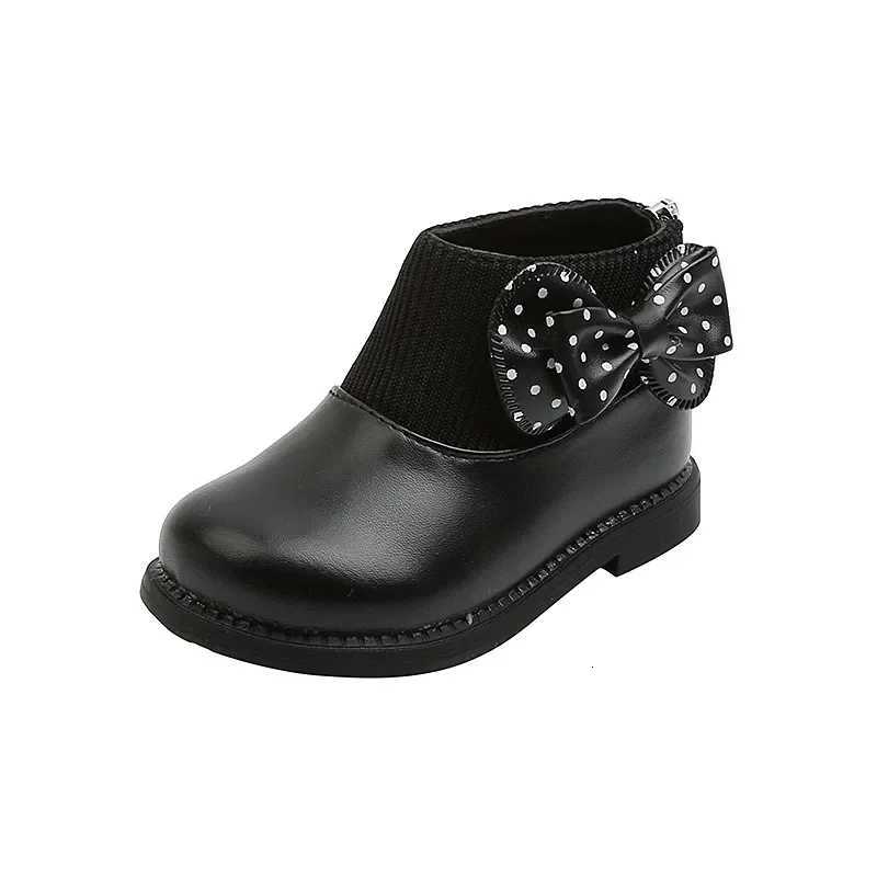 Kids Short Boots Girls Shoes Autumn Winter Warm Knitted Children Boots Princess Sweet Bow Toddler Girls Boots Shoes Child H11071 XJ250812