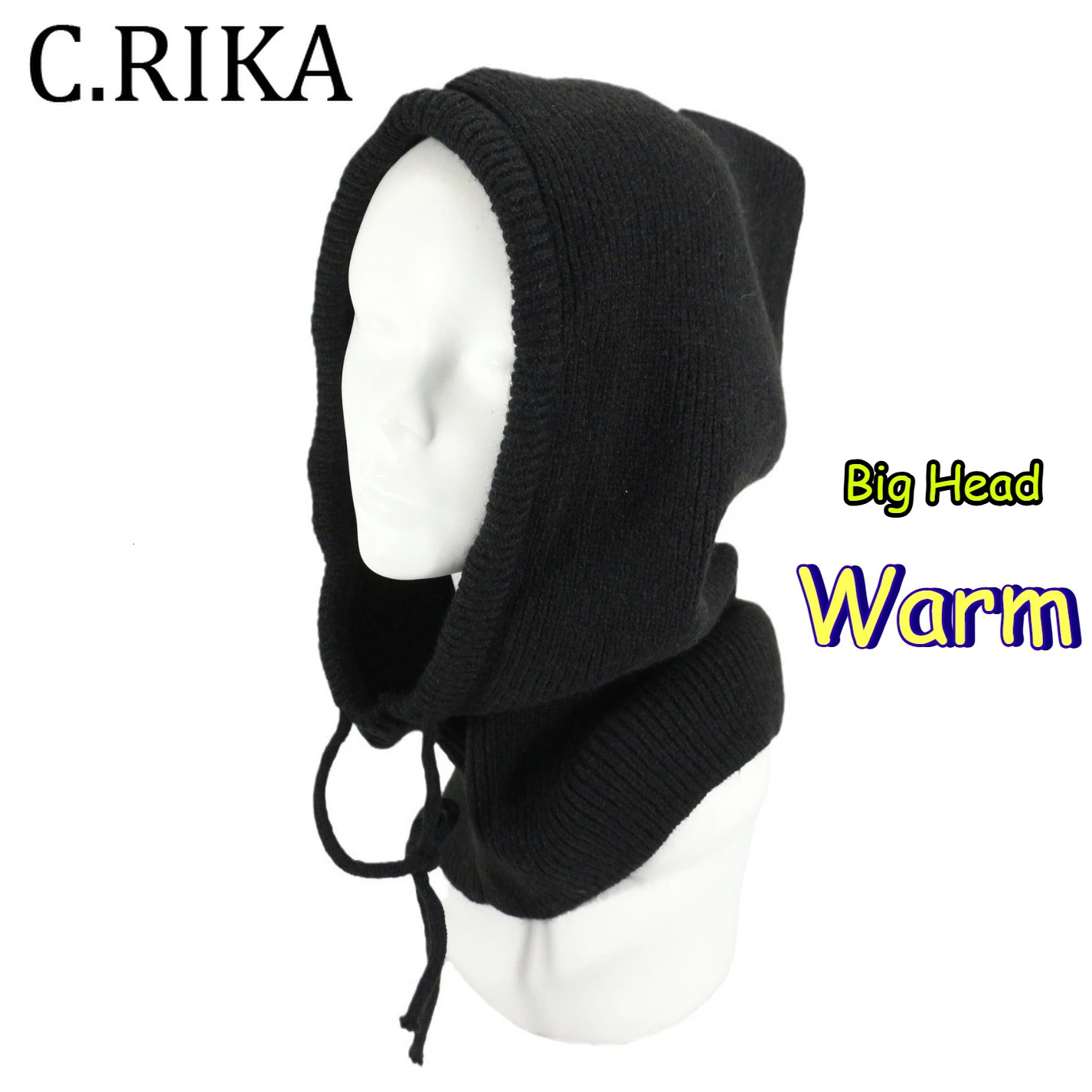 Winter Hats for Women Wool Blend Hooded Scarf Hat for Women Balaclava Knit Skull Cap Beanie Hat Men Neck Gaiters 250808