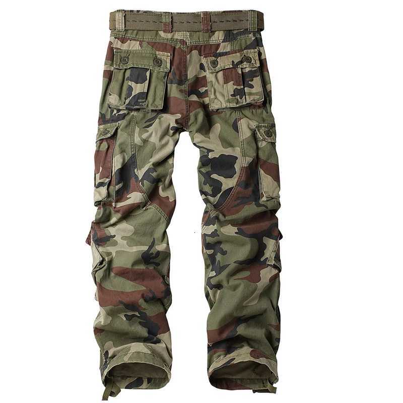 AKARMY Mens Cargo Pants Work Pants Camo Pants Outdoor Mountaineering Multi Pocket Durable Outdoor Work Pants (NO BELT) X250812