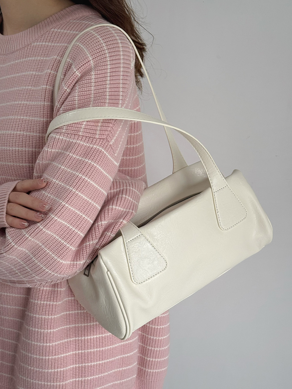 Underarm Baguette Bowling Casual Commuter Single Shoulder Boston Pillow Bag ddmymarket