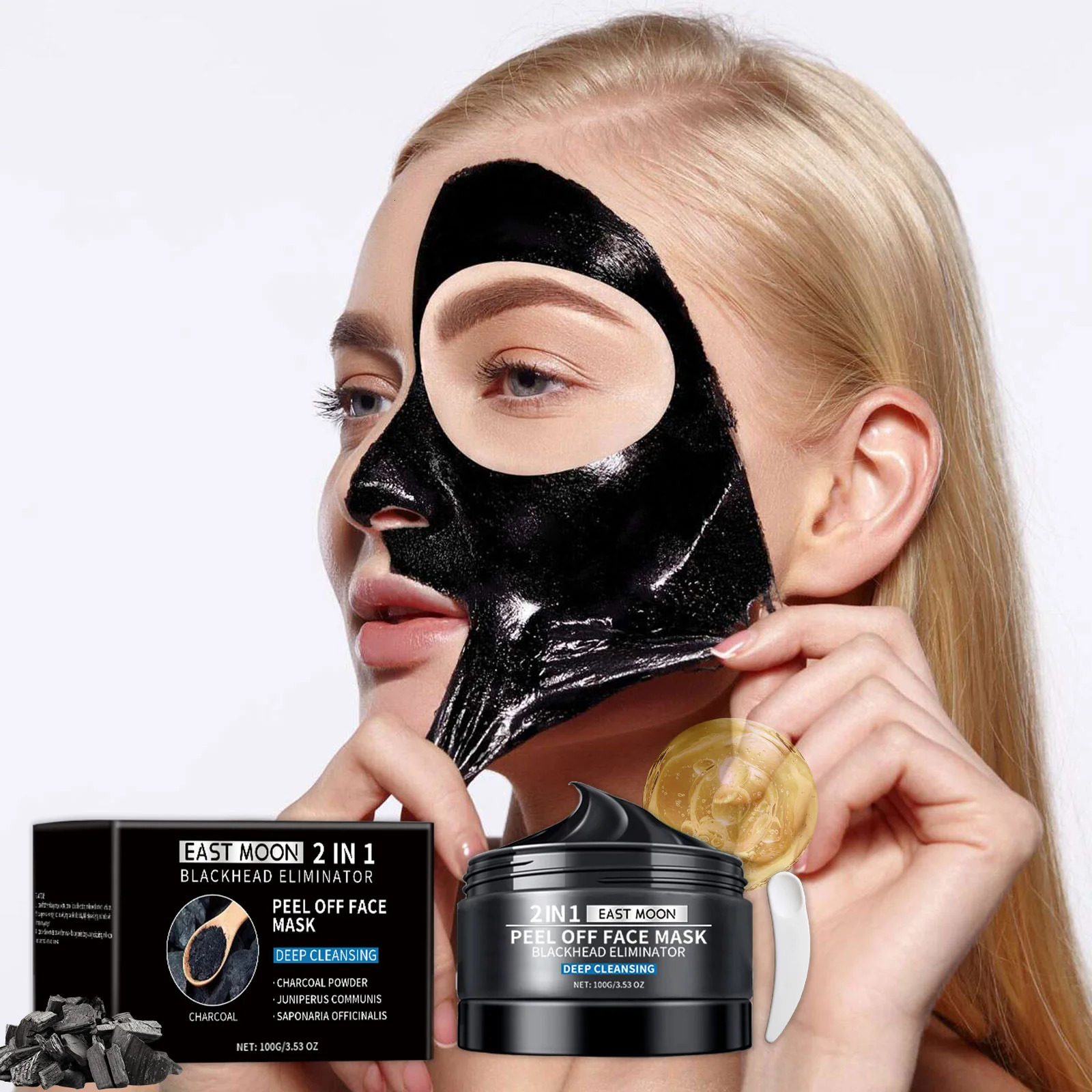 Bamboo Charcoal Blackhead Remover Mask Purifying Shrink Pore Deep Cleansing Oil Control Exfoliator Peel Mud Mask Skin Care 250807