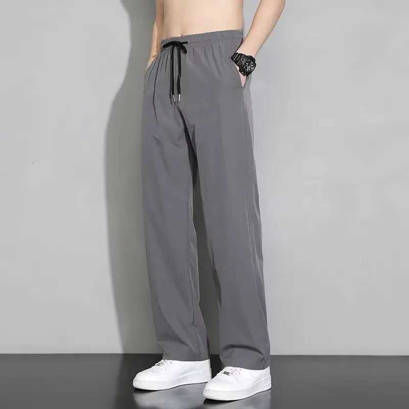 Summer Men Cool Loose Pants Mens Plus Size Sweatpants Fashion Casual Stretch Pants Male Big Size Working Clothes Trousers W250812