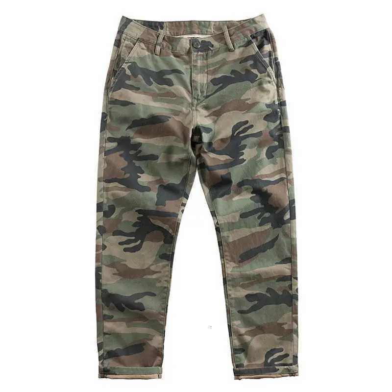 2022 Fashion Camouflage Overalls Mens Cropped Pants Cargo Harem Hiking Military Straight Retro Cotton Tactical Pants for Men X250812