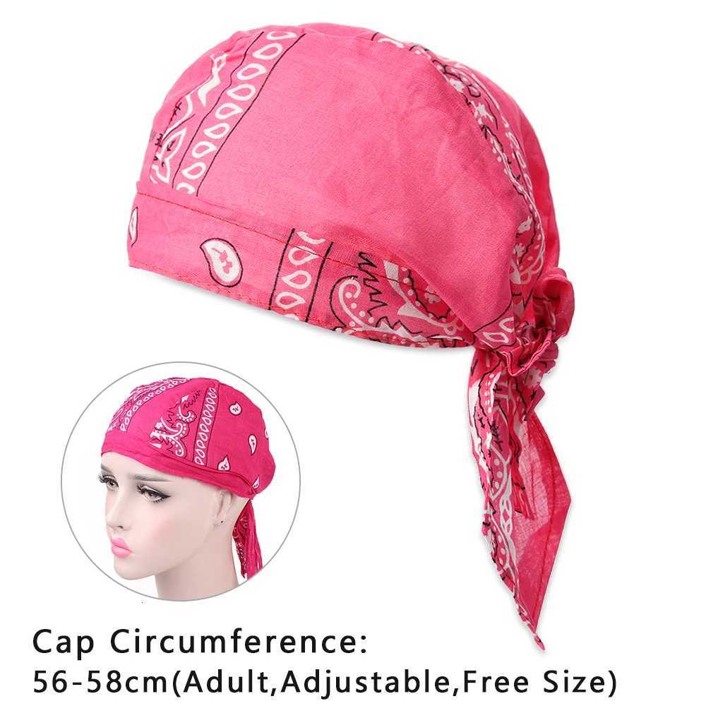Unisex Adult Satin Long Tail Doo Rag Durag Bandanas Cap Pirate Hat Turban for Men Hip Hop Headband Biker Headwrap Women Headwear XJ250812