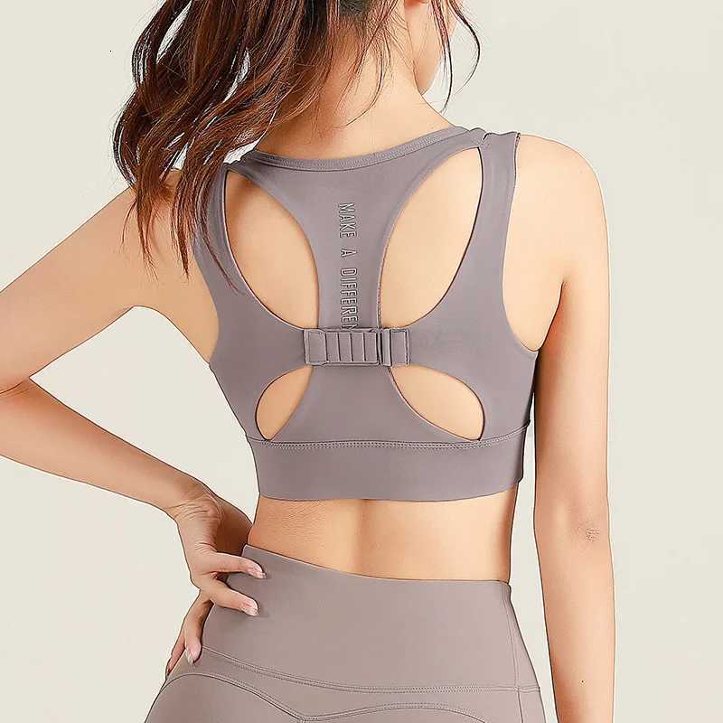 Women Sport Bras Shockproof Workout Running Gym Bra Hollow Out High Impact Sports Bra Fitness Vest Padded Tank Tops Active Z250812