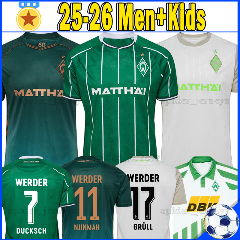 25 26 Werder Bremen Soccer Jerseys Retro 1994 97 2001 03 Football Shirts STAGE DUCKSCH WEISER KOWNACKI NJINMAH LYNEN GRULL SCHMID MALATINI Men Uniforms Kids Kits Sets