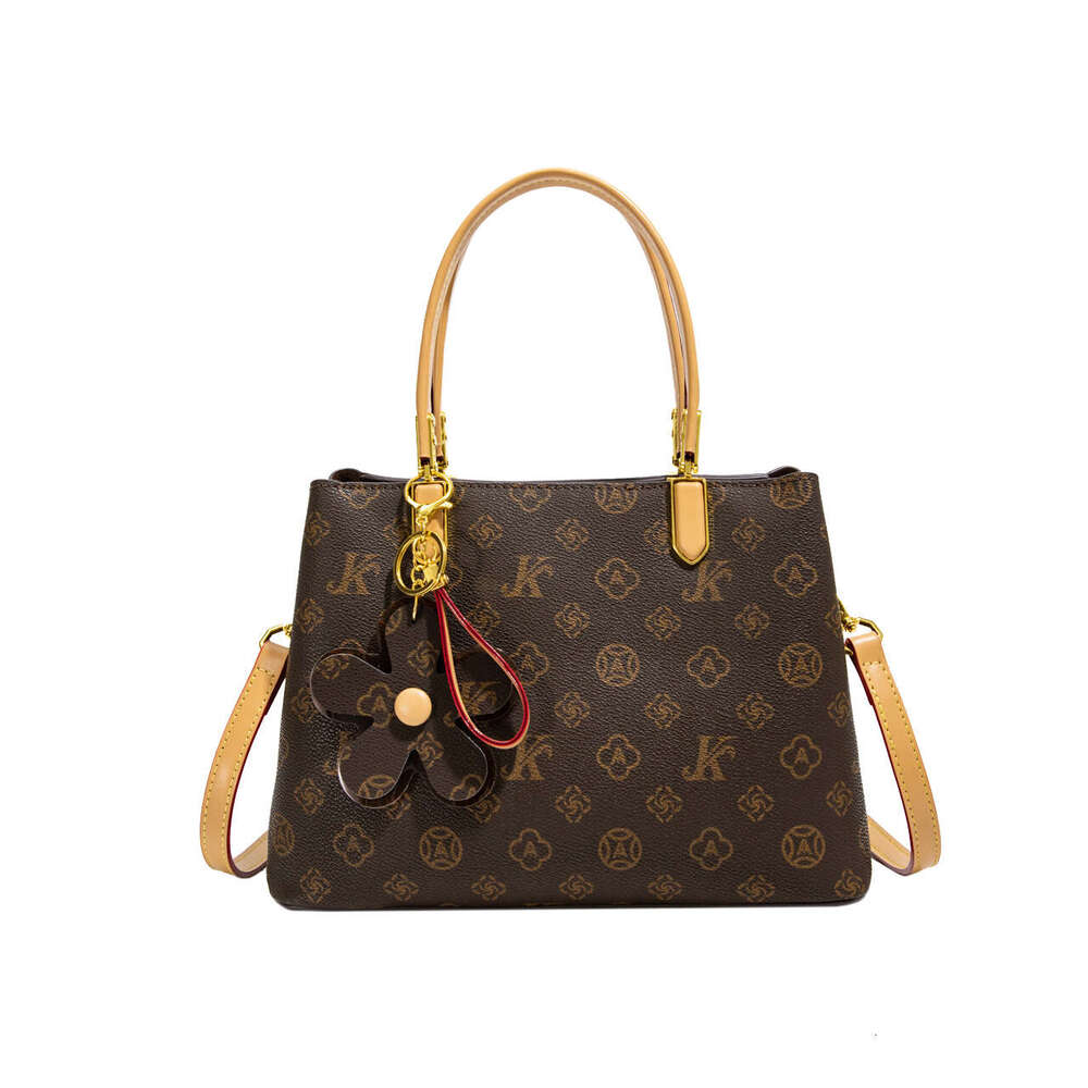 Internet Monica Qiqi Celebrity Live Streaming Color-Block Handheld Tote Mommy Women's Single Shoulder Crossbody Commuter Bag