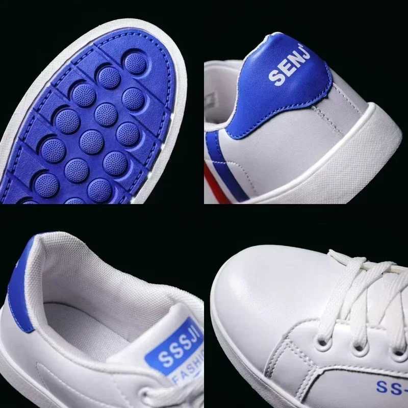 High Quality Men Sneakers Leather Outdoor Casual Shoes Lace-up Hot Sale Mens Vulcanized Shoes Trendy Men Shoes New Tennis Shoes for Men Z250812