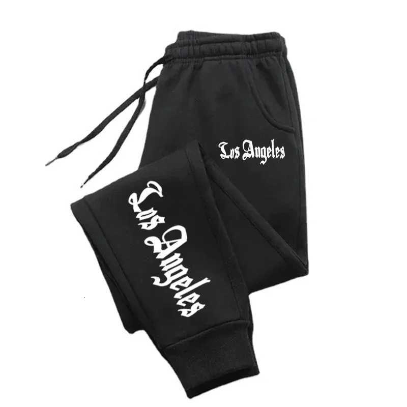 Los Angeles City Letter Print Mens Womens Loose Jogging Pants Fit Running Trousers Warm Jogger Casual Sweatpants Couple W250812