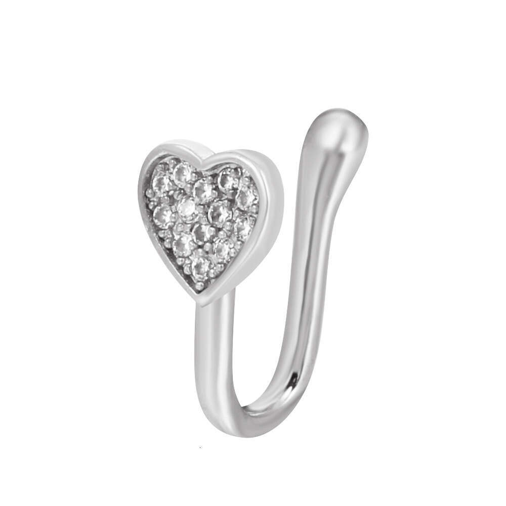 Piercing-Free U-Shaped Animal Clip Micro-Inlaid Zircon Rabbit Spider Butterfly Nose Ring Piercing Jewelry for Women