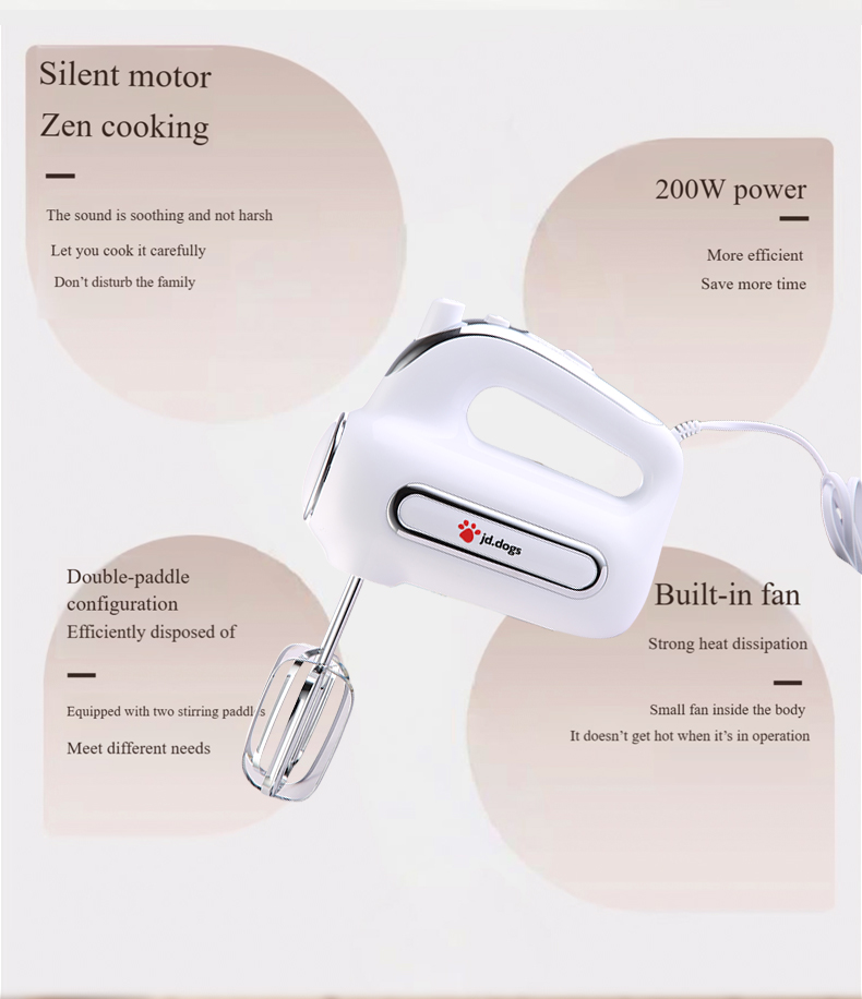 Electric Hand Mixer - Versatile Egg Beater for Beginners, Ideal for Whipping Cream & Beating Eggs LY-609