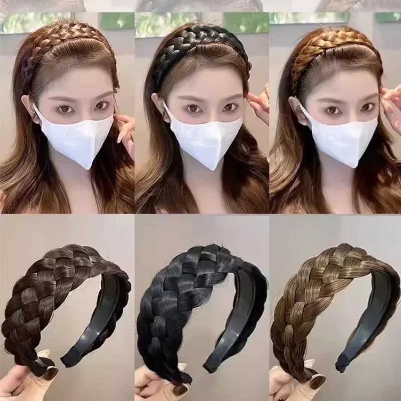 Lazy Wig Twist Bands For Wen Wide Fishbone Braids Hairbands Handmade Retro Hoop Hair Styling Accessories X250812