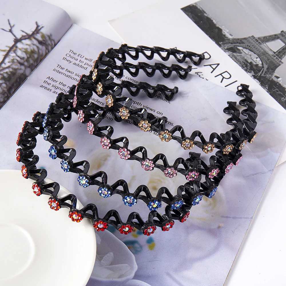 Fashion Small Flower Non-Slip Band Rhinestone Hairbands Elastic Wen Hair Hoop Bands Bezel Girls Hair Accessories Dress X250812