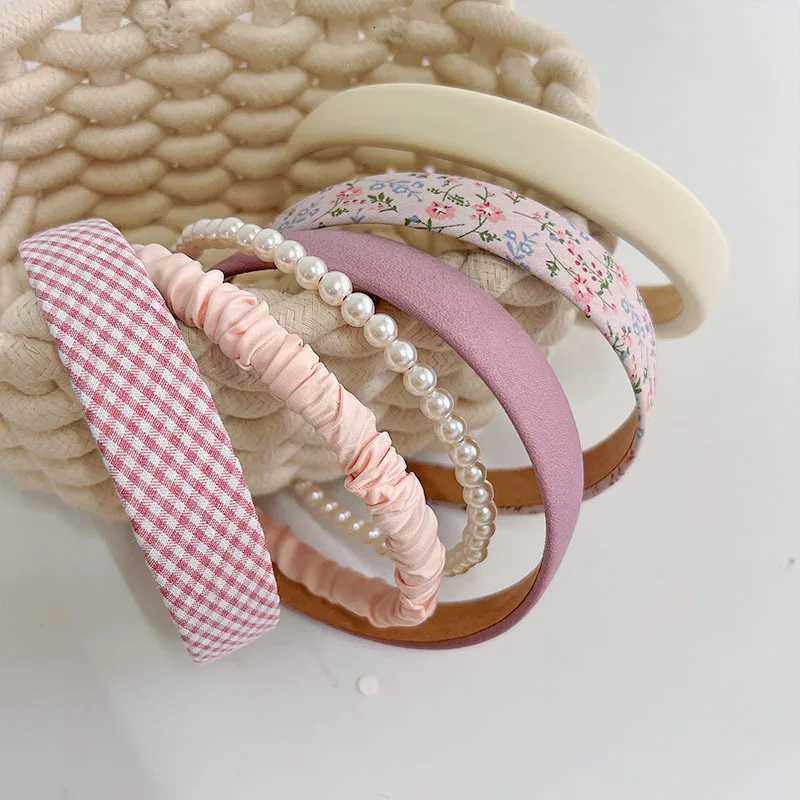 2024 New Spring Hairband Five Pearl Face Wash Band Senior Sense Dress Set X250812
