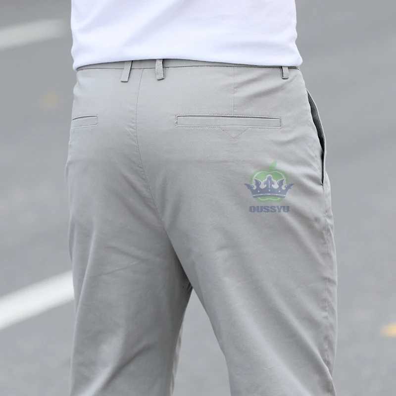 Brand Clothing New Summer Thin Business Pants Men Classics Cotton Light Gray Khaki Work Straight Trousers Men Plus Size 28-40 W250812