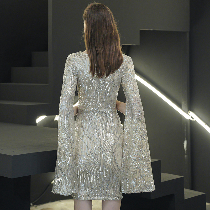 Chic Sequined Evening Jacket with Gold Accents Perfect Party Attire