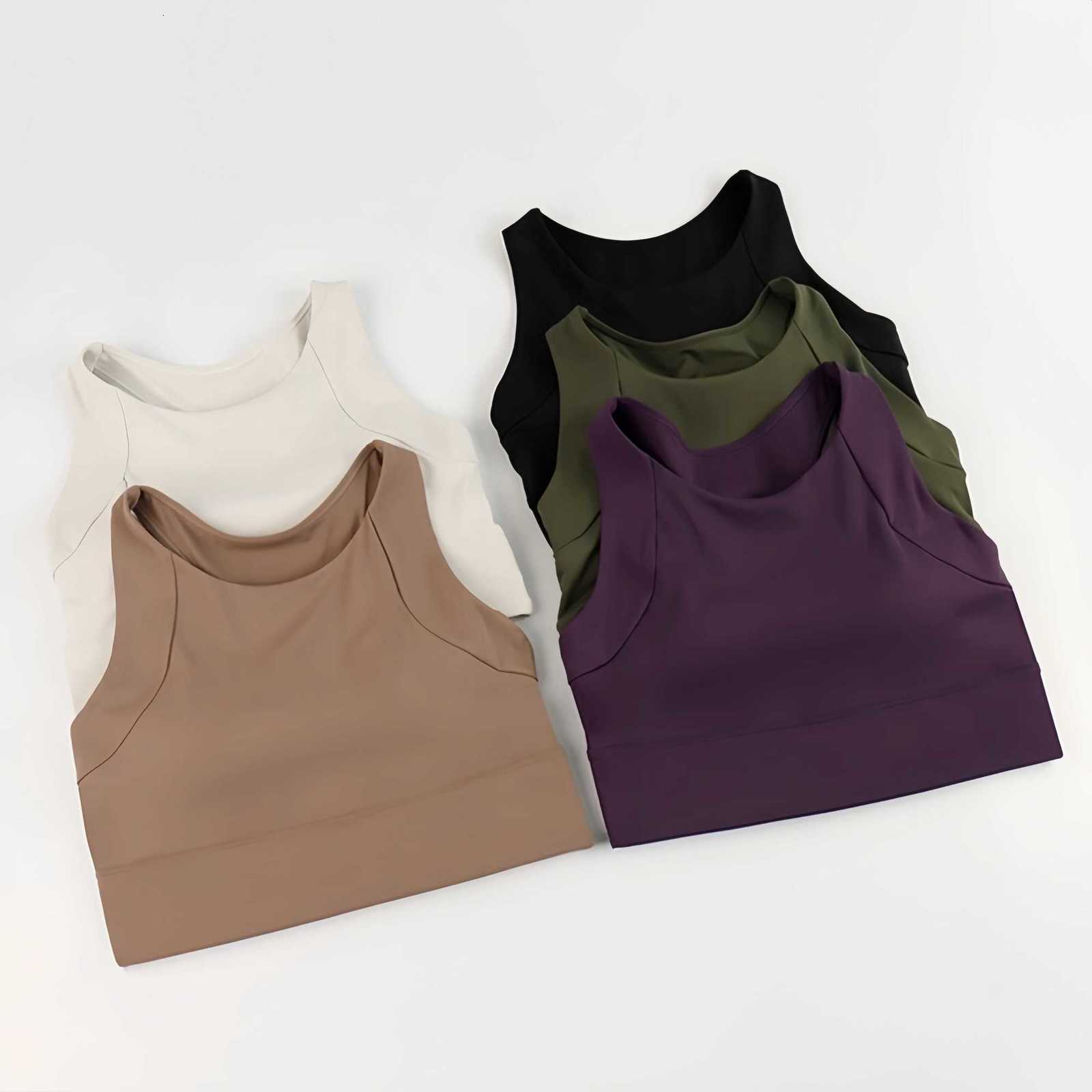 High Strength Anti-shock Sports Crop Tops Women Built-in Pads Vest High Impact Fitness Running Gym Bras Z250812