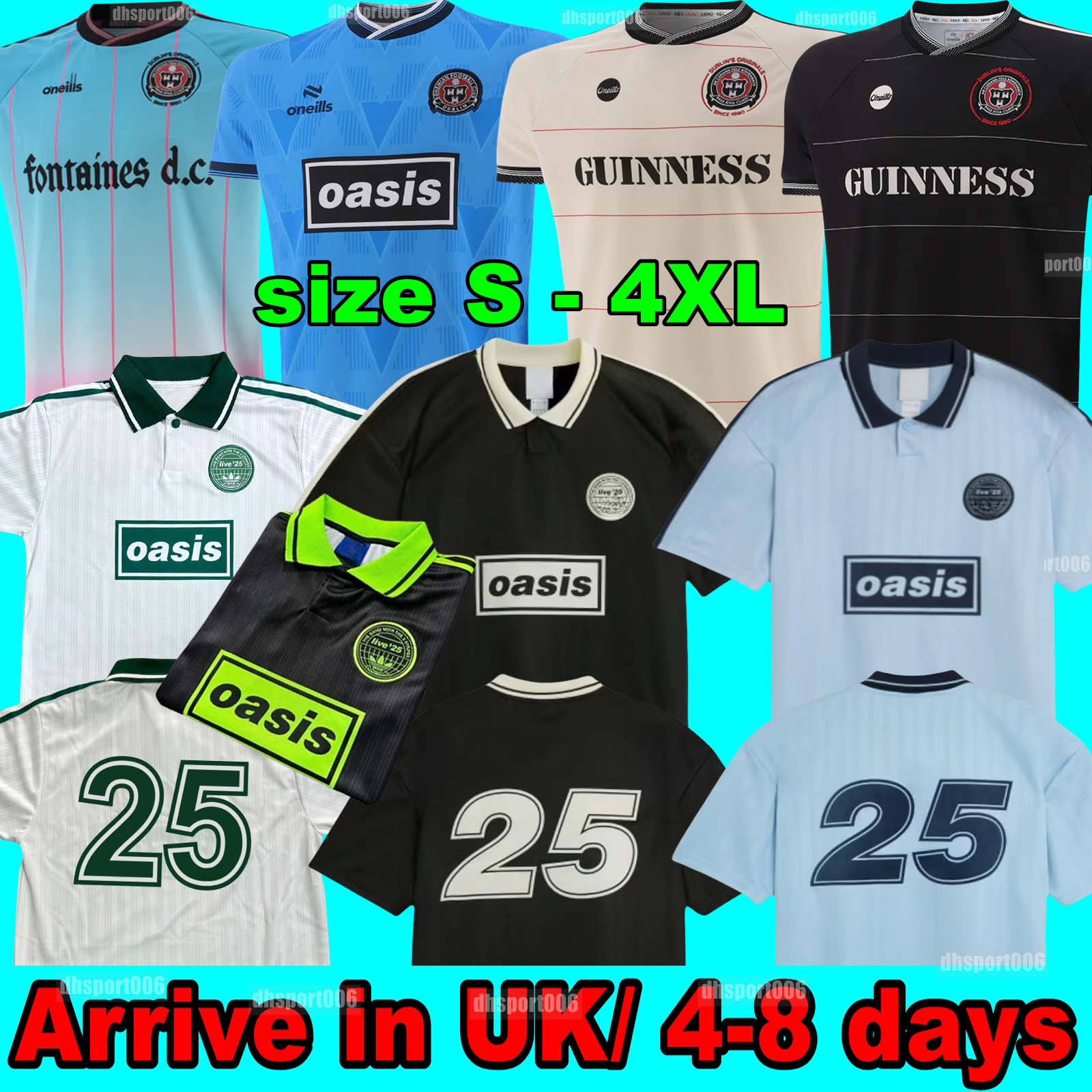 Oasis Bohemians 2025 135th Anniversary Football Jersey Shirts Kit 25 26 Fontaines Dc Home Away Third GK BLACK GUINNESS TOUR JACQUARD Jerseys oasiss tour 25 AKINTUNDE