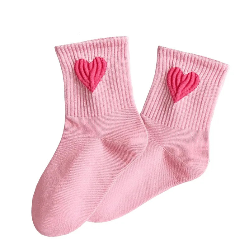 5 Pairs Baby Socks Toddler Soft Comfortable Breathable Heart Pattern Kids Footwear Elasticity Wrinkle Resistant Athletic 250812