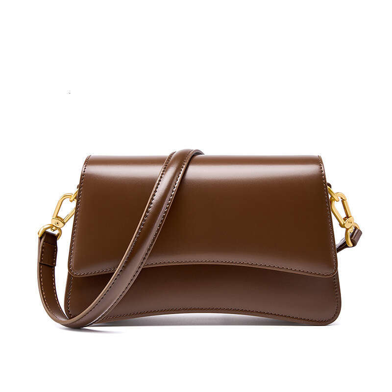 New Versatile Single Shoulder Crossbody Cowhide High Quality Niche Baguette End Underarm Women s Bag