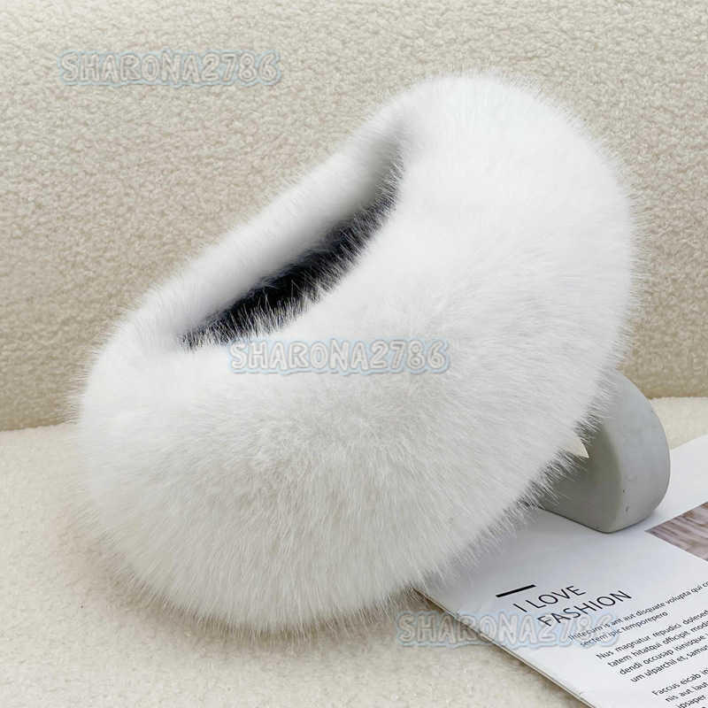 Autumn Winter Furry No-crown Hat Hair Accessory Circle Thickened Faux Fox Fur Hat Circle Warm Faux Fur Hair Band Hat for Women H250811
